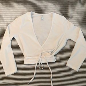 American Apparel Cropped Wrap Top